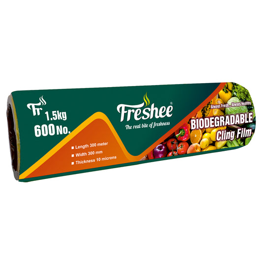 Freshee 300 meter Biodegradable Cling Film Roll for Food Wrapping and Storing