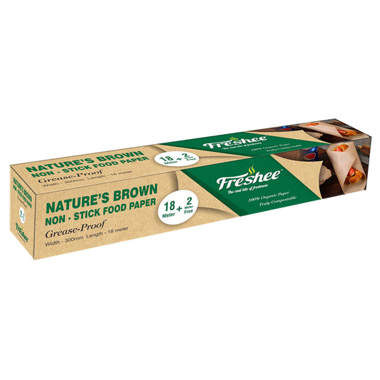 Freshee Greaseproof Non-Stick, Multi-purpose Paper - Nature's Brown  20m x 300mm