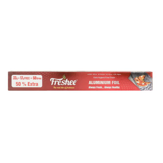 Freshee 50gm Aluminium Foil Silver Foil Roll 11 micron Thick Food Wrap