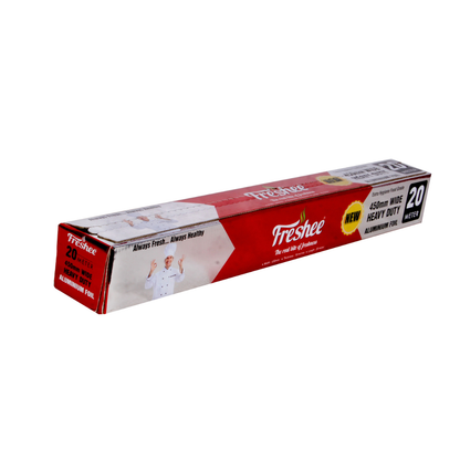 Freshee 20mtr Heavy Duty Aluminium Kitchen Foil Roll 18 Micron Thick