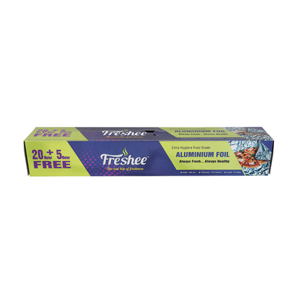 Freshee 25mtr Disposable Aluminium Kitchen Foil Roll 11 Micron Thick