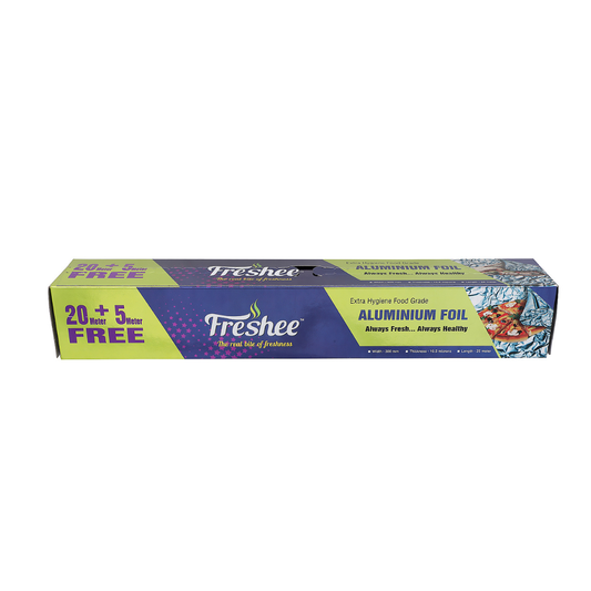 Freshee 25mtr Disposable Aluminium Kitchen Foil Roll 11 Micron Thick