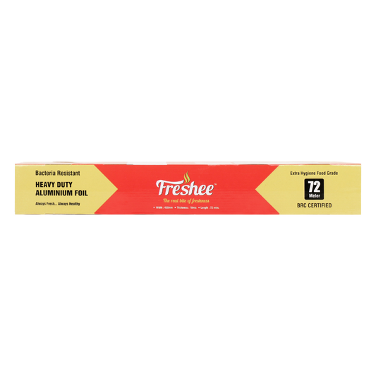 Freshee 72m Heavy Duty Aluminium Silver Foil Roll Paper 18 micron thick