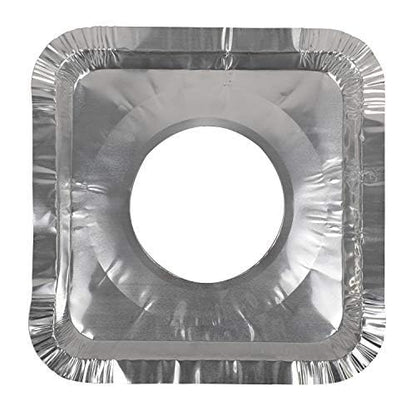 Freshee Disposable Aluminium Burner Guard for Gas Stove, Square 8pcs