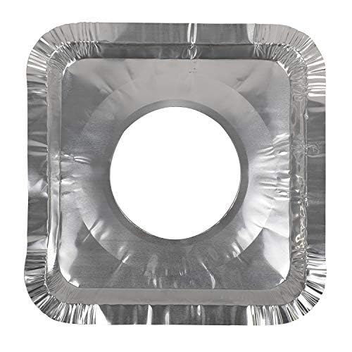 Freshee Disposable Aluminium Burner Guard for Gas Stove, Square 8pcs