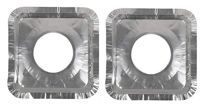 Freshee Disposable Aluminium Burner Guard for Gas Stove, Square 8pcs