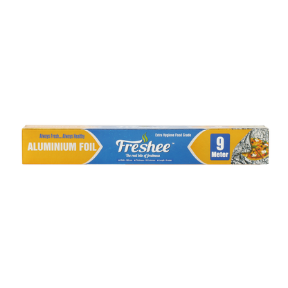 Freshee 9mtr Aluminium Foil Silver Foil Roll 11 micron Thick Food Wrap