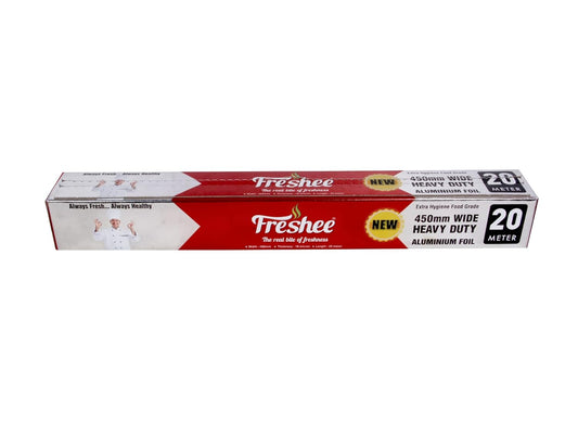 Freshee 20mtr Heavy Duty Aluminium Kitchen Foil Roll 11 Micron Thick