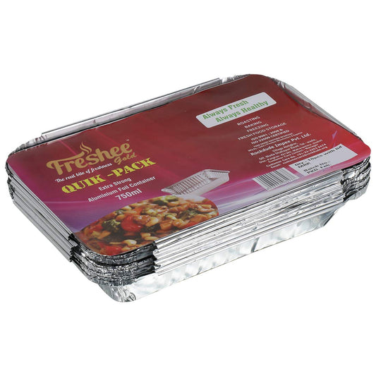 Freshee 10pcs 750ml Extra Strong Aluminium Foil Containers with Lid