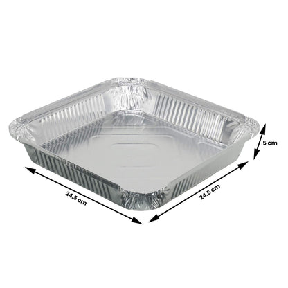 Freshee 5pcs 1580ml Disposable Aluminium Foil Containers with Lid