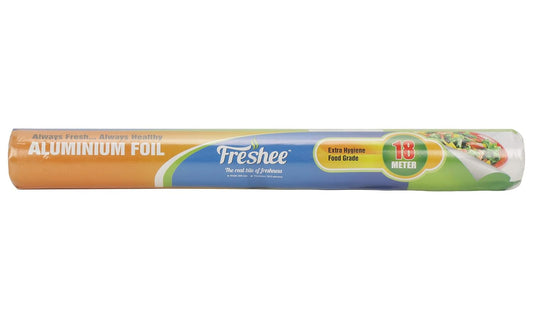 Freshee 18mtr Disposable Aluminium Kitchen Foil Roll 11 Micron Thick