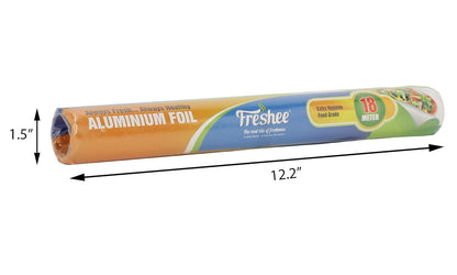 Freshee 18mtr Disposable Aluminium Kitchen Foil Roll 11 Micron Thick