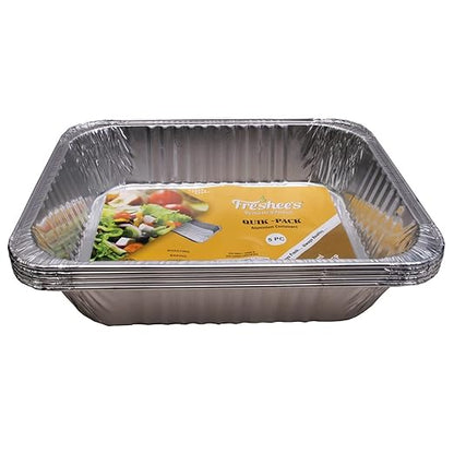 Freshee 5 pcs 3200ml HD Disposable Aluminium Foil Containers  No Lid