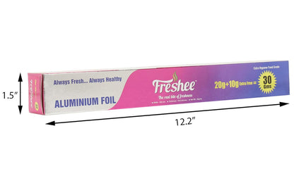Freshee Food-Grade Hygienic Aluminium Foil – 30g (20g + 10g Extra Free)