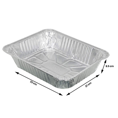 Freshee 5 pcs 3200ml HD Disposable Aluminium Foil Containers with Lid