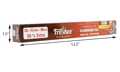 Freshee 50gm Aluminium Foil Silver Foil Roll 11 micron Thick Food Wrap