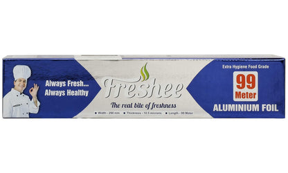 Freshee 99mtr Aluminium Foil Silver Foil Roll 11 micron Thick Food Wrap