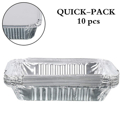Freshee 10pcs 750ml Disposable Aluminium Foil Containers with Lid