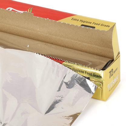 Freshee 72mtr Aluminium Foil Silver Foil Roll 11 micron Thick Food Wrap