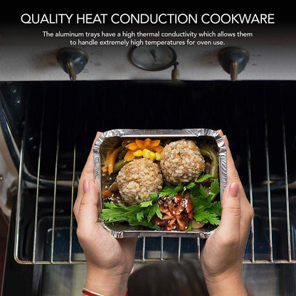 Freshee 10pcs 210ml Disposable  Aluminium Foil Containers with Lid