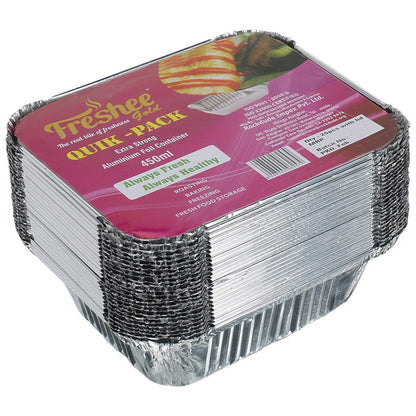 Freshee 25pcs 450ml Extra Strong Aluminium Foil Containers with Lid