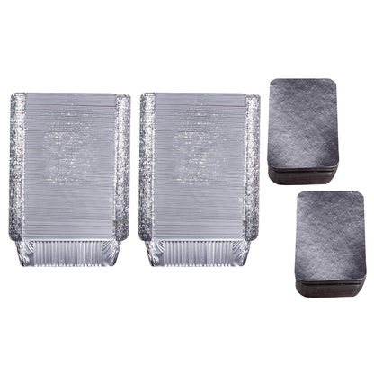 Freshee 200pcs 750ml Disposable Aluminium Foil Containers with Lid