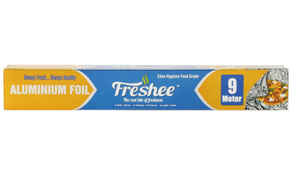 Freshee 9mtr Aluminium Foil Silver Foil Roll 11 micron Thick Food Wrap