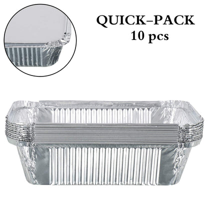 Freshee 10pcs 660ml Disposable Aluminium Foil Containers with Lid