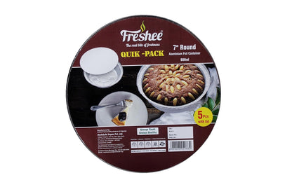 Freshee 5pcs 680ml Disposable Aluminium Foil Containers with Lid