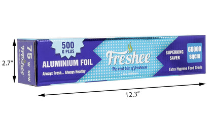 Freshee 22mtr Aluminium Foil Silver Foil Roll 11 micron Thick 66000sqcm