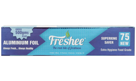 Freshee 75mtr Aluminium Foil Silver Foil Roll 11 micron Thick Food Wrop