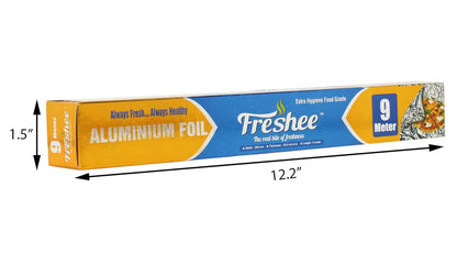 Freshee 9mtr Aluminium Foil Silver Foil Roll 11 micron Thick Food Wrap