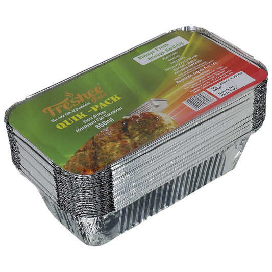 Freshee 25pcs 660ml Extra Strong Aluminium Foil Containers with Lid