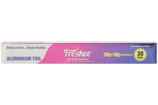 Freshee Food-Grade Hygienic Aluminium Foil – 30g (20g + 10g Extra Free)