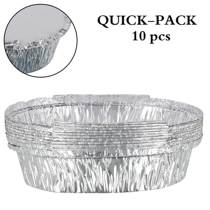 Freshee 10pcs 600ml Extra Strong Aluminium Foil Containers with Lid