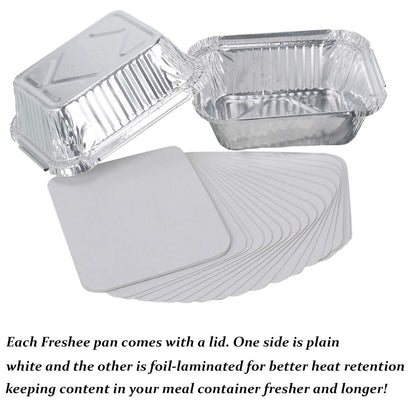 Freshee 10pcs 250ml Disposable Aluminium Foil Containers with Lid