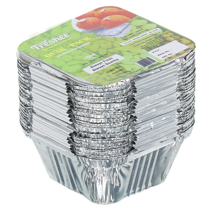 Freshee 200pcs 120ml Disposable Aluminium Foil Containers with Lid