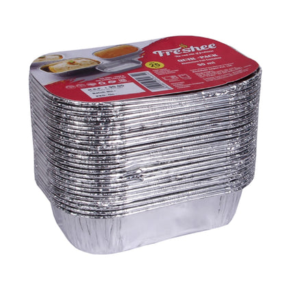 Freshee 25pcs 90ml Quik-Pack Aluminium Foil Containers with Lid