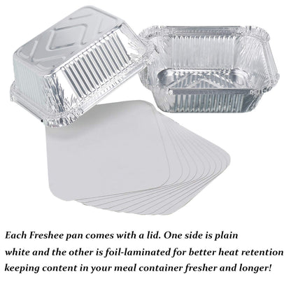 Freshee 25pcs 450ml Extra Strong Aluminium Foil Containers with Lid