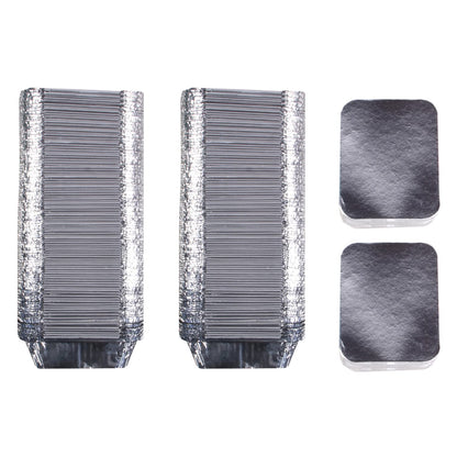 Freshee 200pcs 250ml Disposable Aluminium Foil Containers with Lid