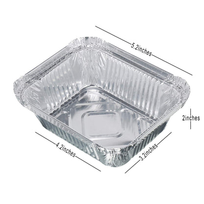 Freshee 10pcs 450ml Extra Strong Aluminium Foil Containers with Lid