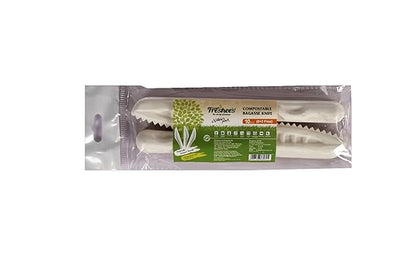 Freshee Bagasse Knife Pack of 10|Disposable Cutlery for Party Wedding Event Dinner