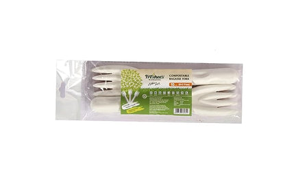 Freshee Disposable Bagasse Spoons Pack of 10 Compostable Spoon for Kids Birthday, Wedding & Party