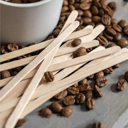 Freshee Wooden Coffee Stirrers – 1.3mm Natural Birch Wood, Wrapped (Pack of 1000)