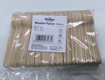 Freshee Wooden Tea Spoon 110mm Pack of 100 Biodegradable and Recyclable