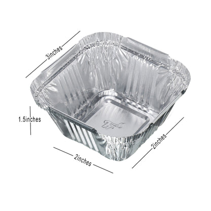 Freshee 120ml Disposable Aluminium Foil Containers with Lid, 25pcs