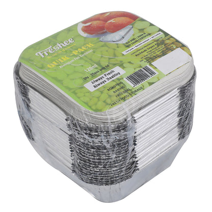 Freshee 120ml Disposable Aluminium Foil Containers with Lid, 25pcs
