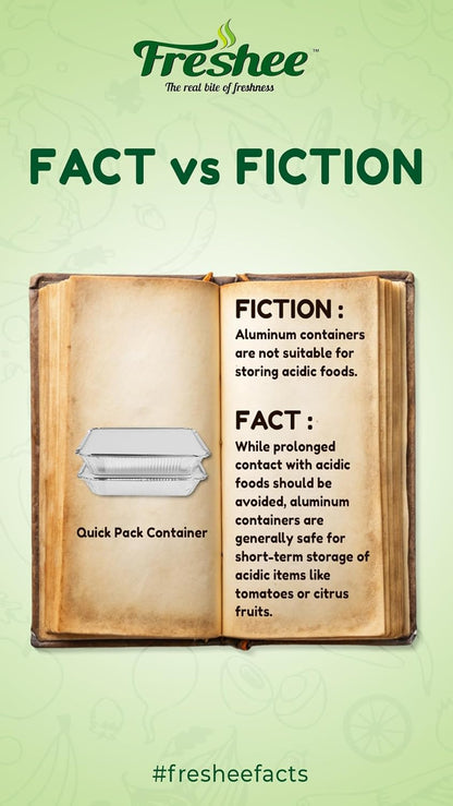 Freshee 5pcs 1580ml Disposable Aluminium Foil Containers with Lid