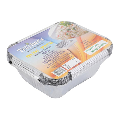 Freshee 10pcs 450ml Disposable Aluminium Foil Containers with Lid
