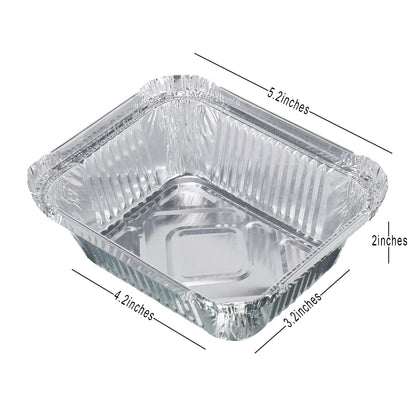 Freshee 10pcs 450ml Disposable Aluminium Foil Containers with Lid